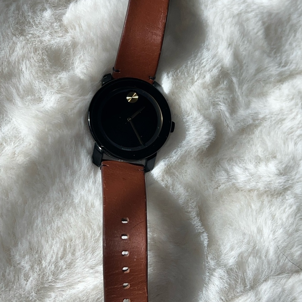 Black Watch with Brown Leather Strap